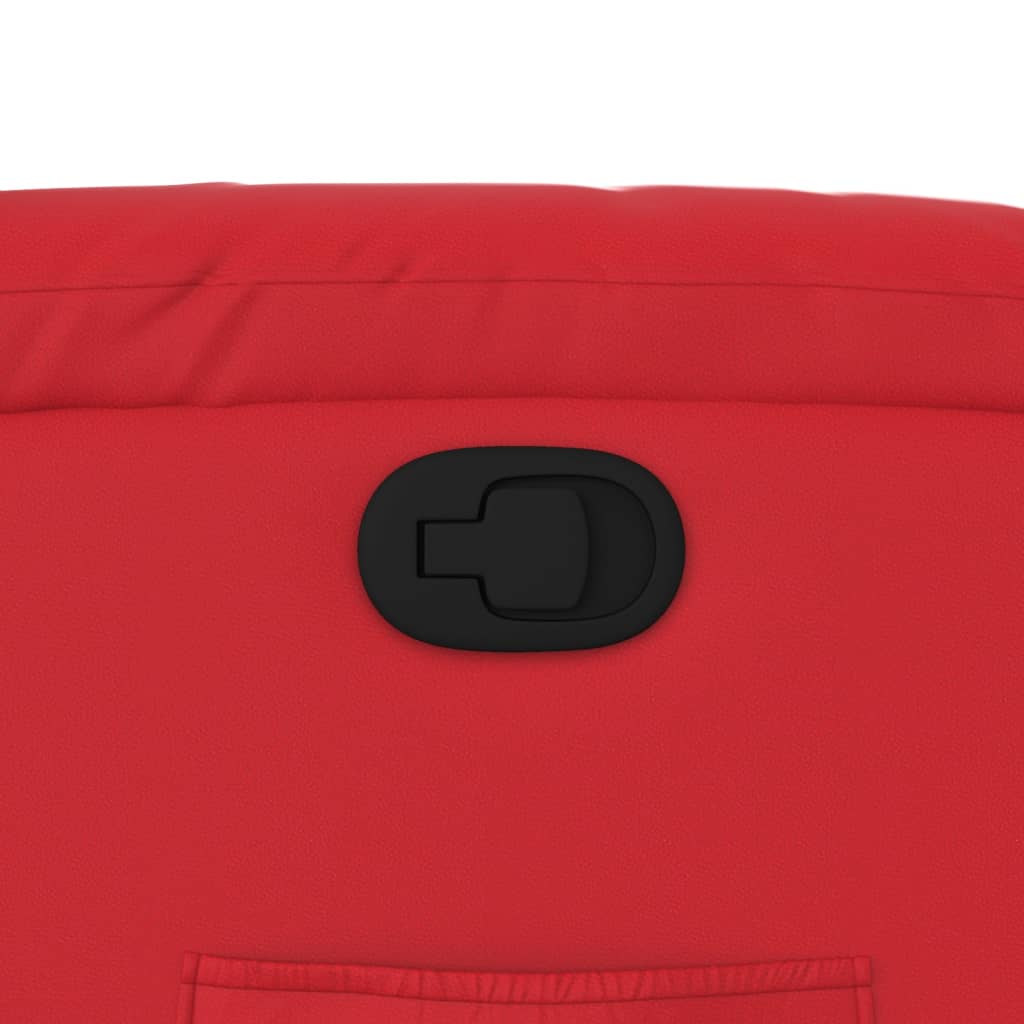 Poltrona Reclinabile Rossa in Similpelle