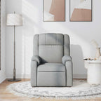 Poltrona Reclinabile in Tessuto Grigio Chiaro