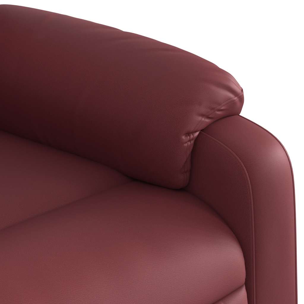 Poltrona Reclinabile Rosso Vino in Similpelle