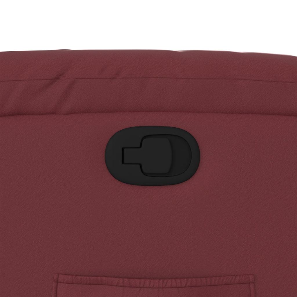 Poltrona Reclinabile Rosso Vino in Similpelle