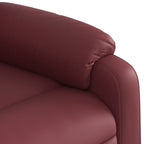 Poltrona Massaggiante Reclinabile Rosso vino in Similpelle