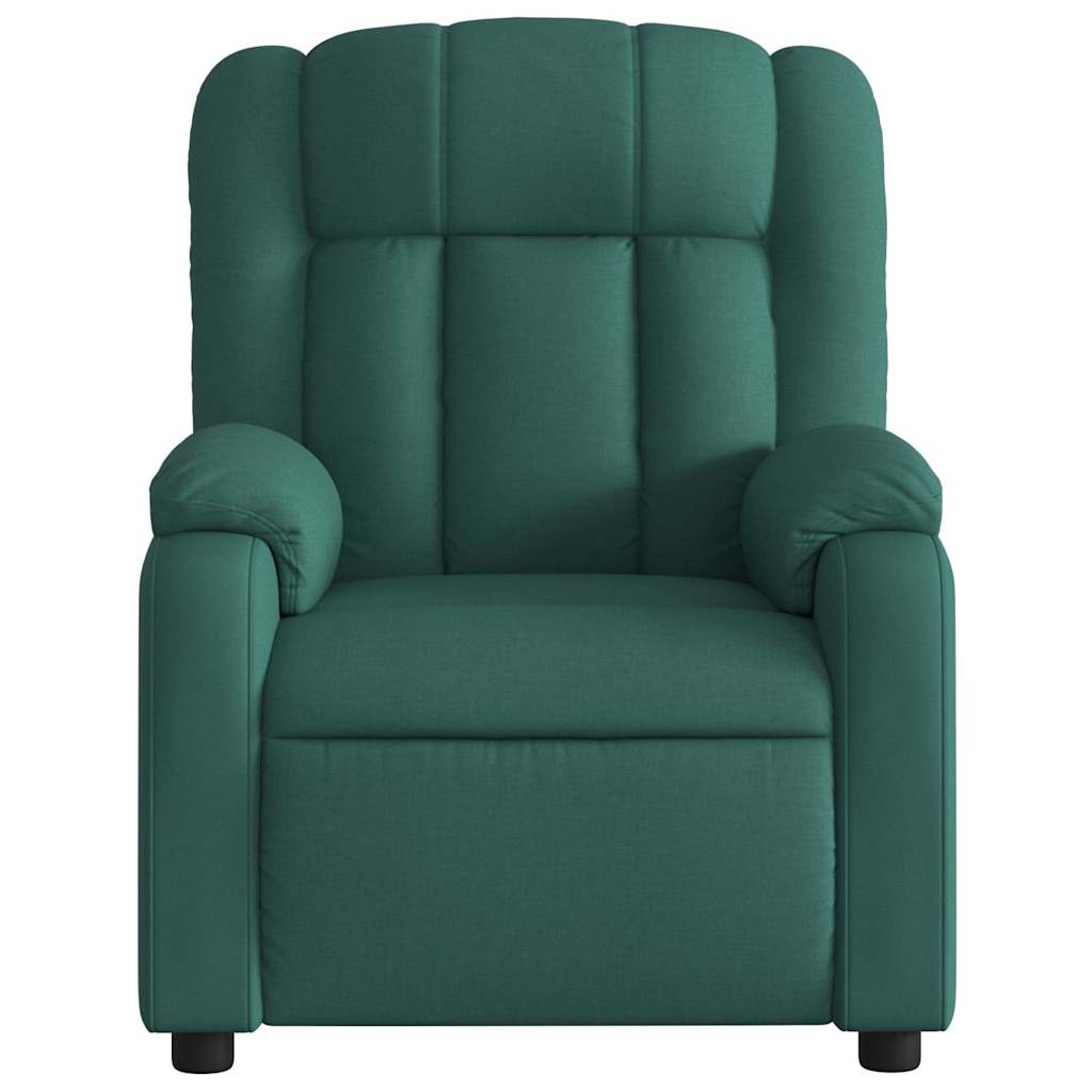 Poltrona Reclinabile in Tessuto Verde Scuro