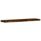 Mensole Parete 4pz Rovere Fumo 40x10x1,5 cm Legno Multistrato