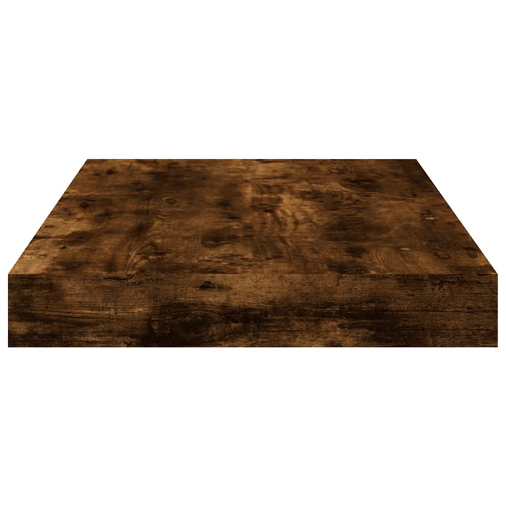 Mensole Parete 4pz Rovere Fumo 40x10x1,5 cm Legno Multistrato