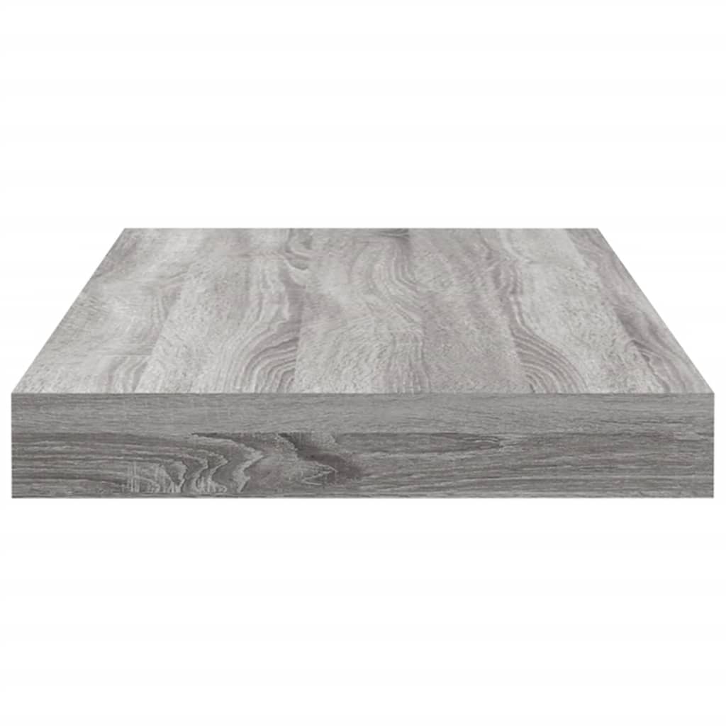 Mensole Parete 4pz Grigio Sonoma 40x10x1,5cm Legno Multistrato