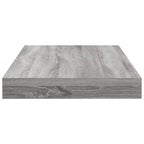 Mensole Parete 4pz Grigio Sonoma 40x10x1,5cm Legno Multistrato