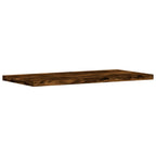 Mensole Parete 4pz Rovere Fumo 40x20x1,5 cm Legno Multistrato
