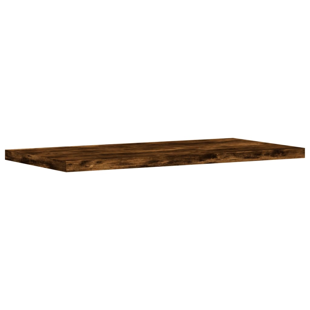 Mensole Parete 4pz Rovere Fumo 40x20x1,5 cm Legno Multistrato