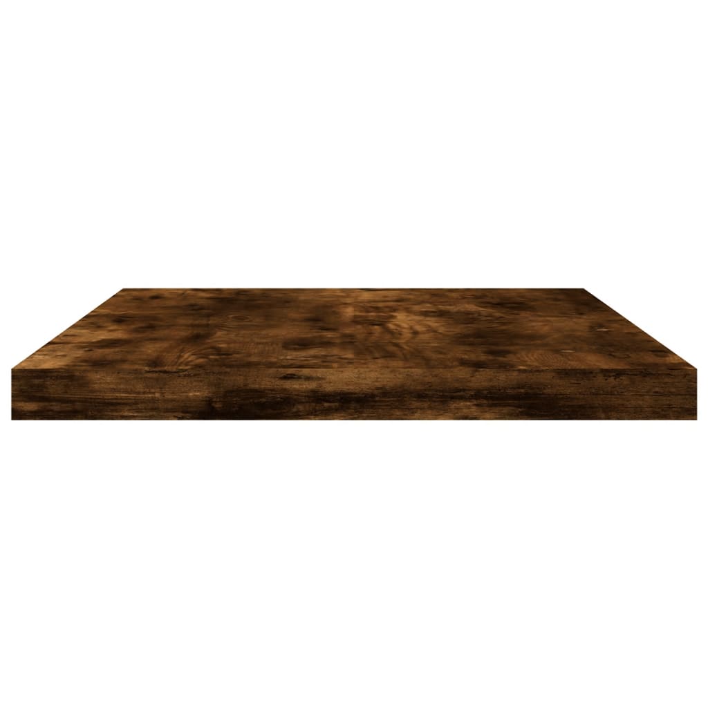 Mensole Parete 4pz Rovere Fumo 40x20x1,5 cm Legno Multistrato