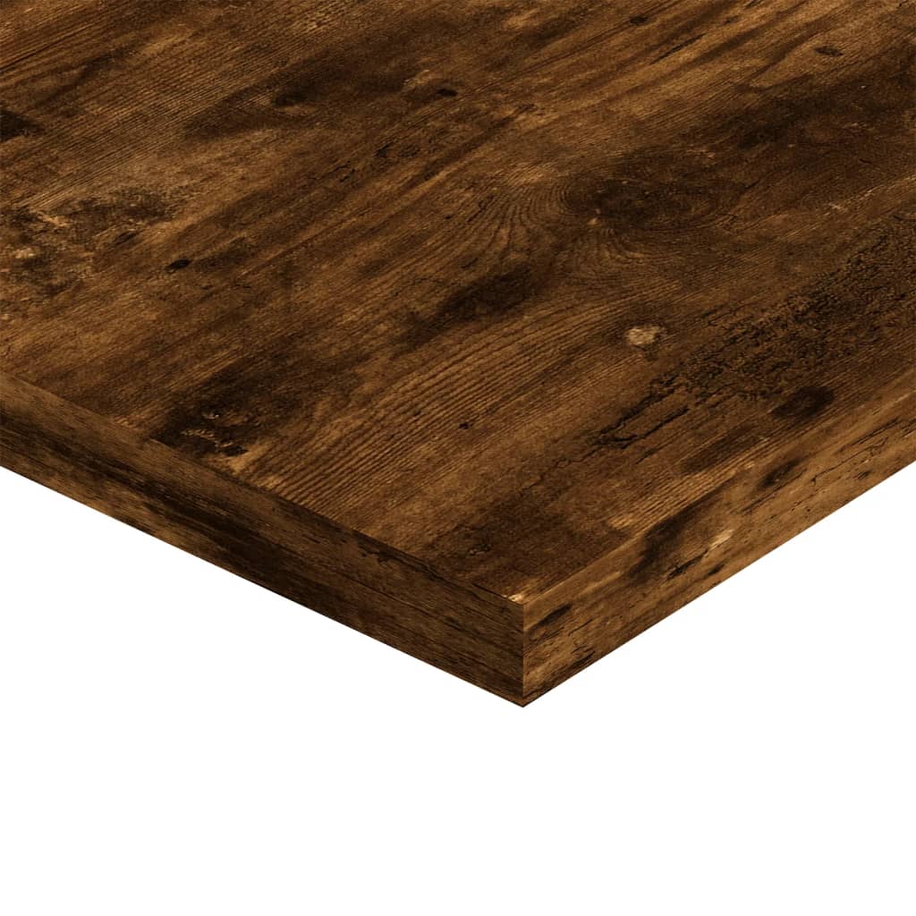 Mensole Parete 4pz Rovere Fumo 40x20x1,5 cm Legno Multistrato