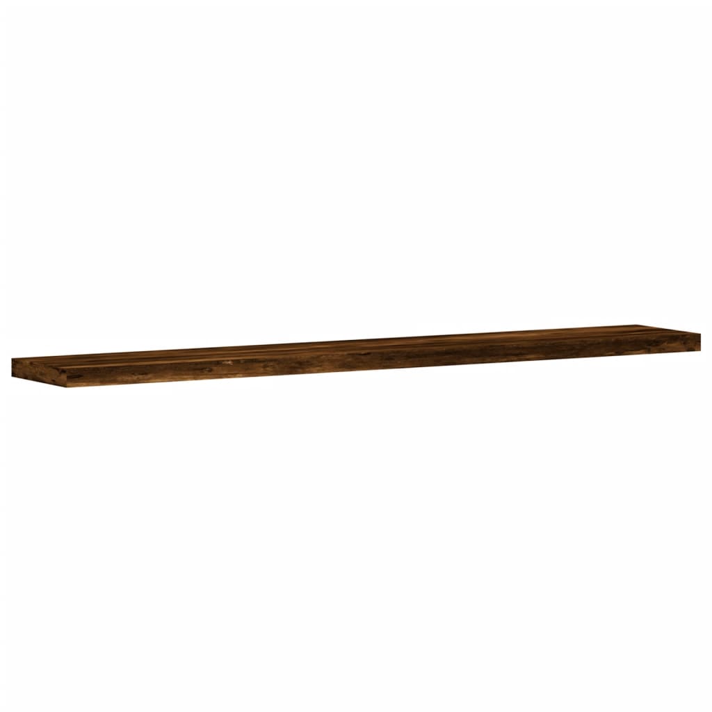 Mensole Parete 4pz Rovere Fumo 60x10x1,5 cm Legno Multistrato