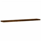 Mensole Parete 4pz Rovere Fumo 60x10x1,5 cm Legno Multistrato