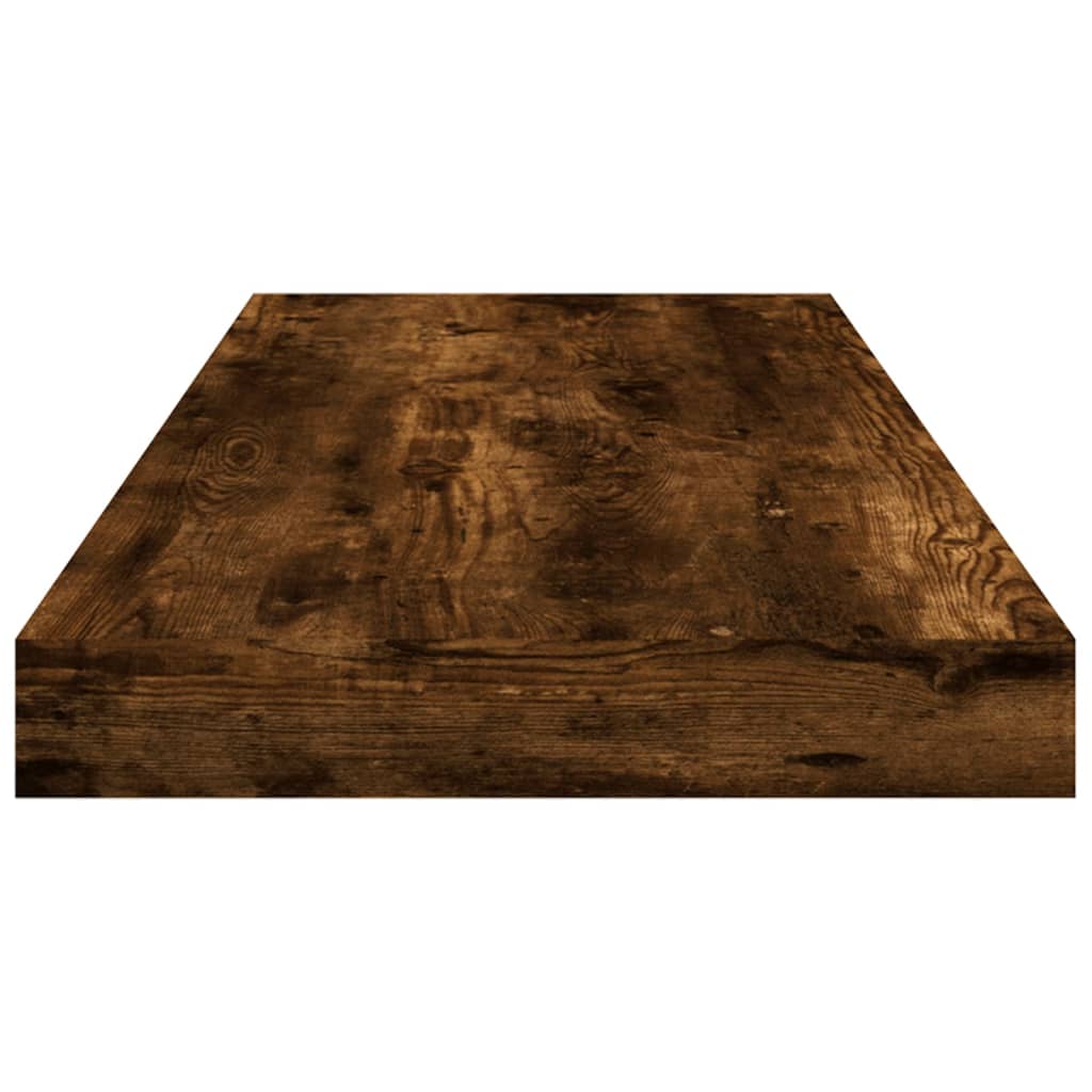 Mensole Parete 4pz Rovere Fumo 60x10x1,5 cm Legno Multistrato