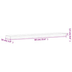Mensole Parete 4pz Rovere Fumo 60x10x1,5 cm Legno Multistrato