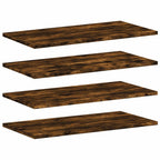 Mensole Parete 4pz Rovere Fumo 60x30x1,5 cm Legno Multistrato