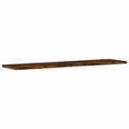Mensole Parete 4pz Rovere Fumo 80x20x1,5 cm Legno Multistrato