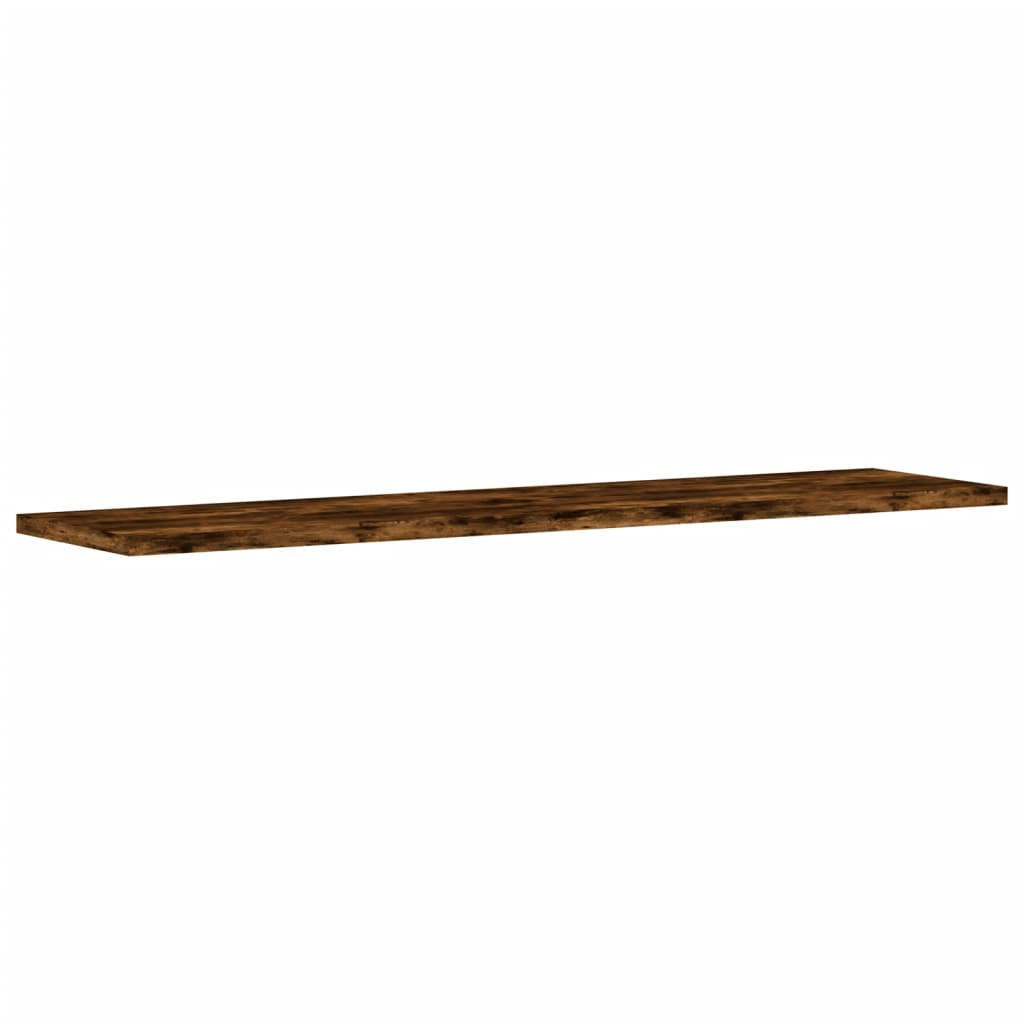 Mensole Parete 4pz Rovere Fumo 80x20x1,5 cm Legno Multistrato