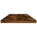 Mensole Parete 4pz Rovere Fumo 80x20x1,5 cm Legno Multistrato