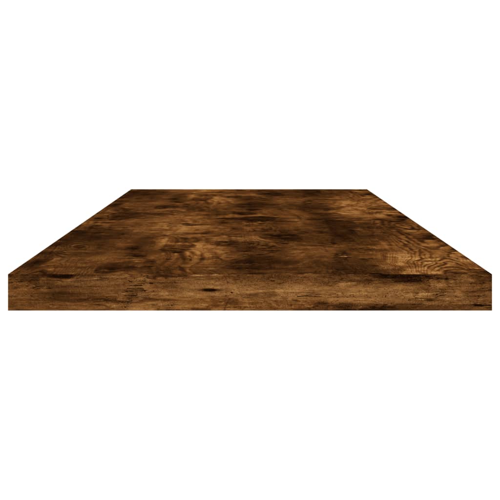 Mensole Parete 4pz Rovere Fumo 80x20x1,5 cm Legno Multistrato