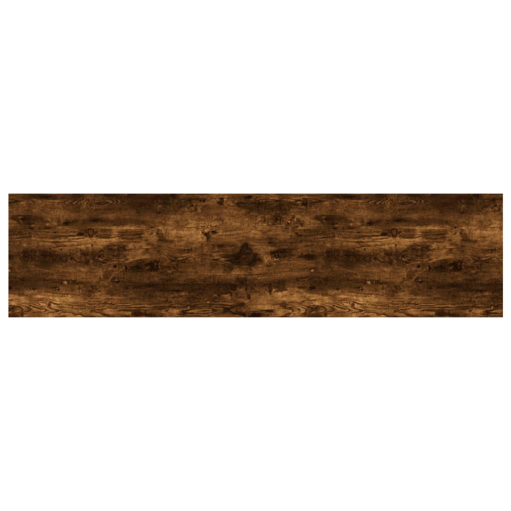 Mensole Parete 4pz Rovere Fumo 80x20x1,5 cm Legno Multistrato