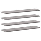 Mensole Parete 4pz Grigio Sonoma 80x20x1,5cm Legno Multistrato