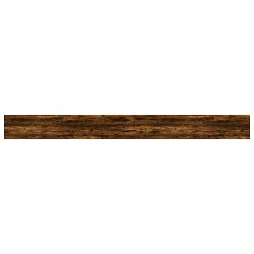 Mensole Parete 4pz Rovere Fumo 100x10x1,5 cm Legno Multistrato