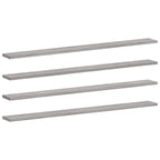 Mensole Parete 4pz Grigio Sonoma 100x10x1,5cm Legno Multistrato