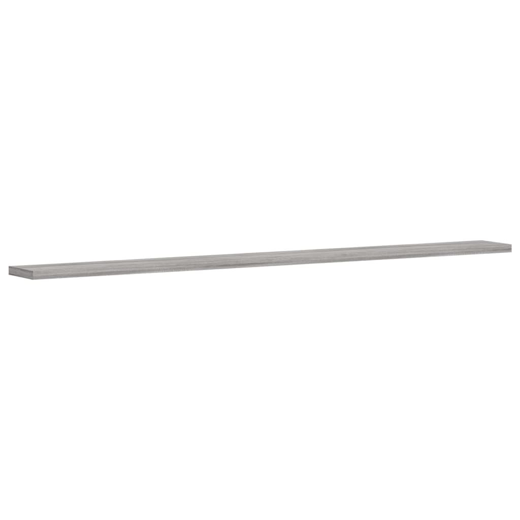 Mensole Parete 4pz Grigio Sonoma 100x10x1,5cm Legno Multistrato