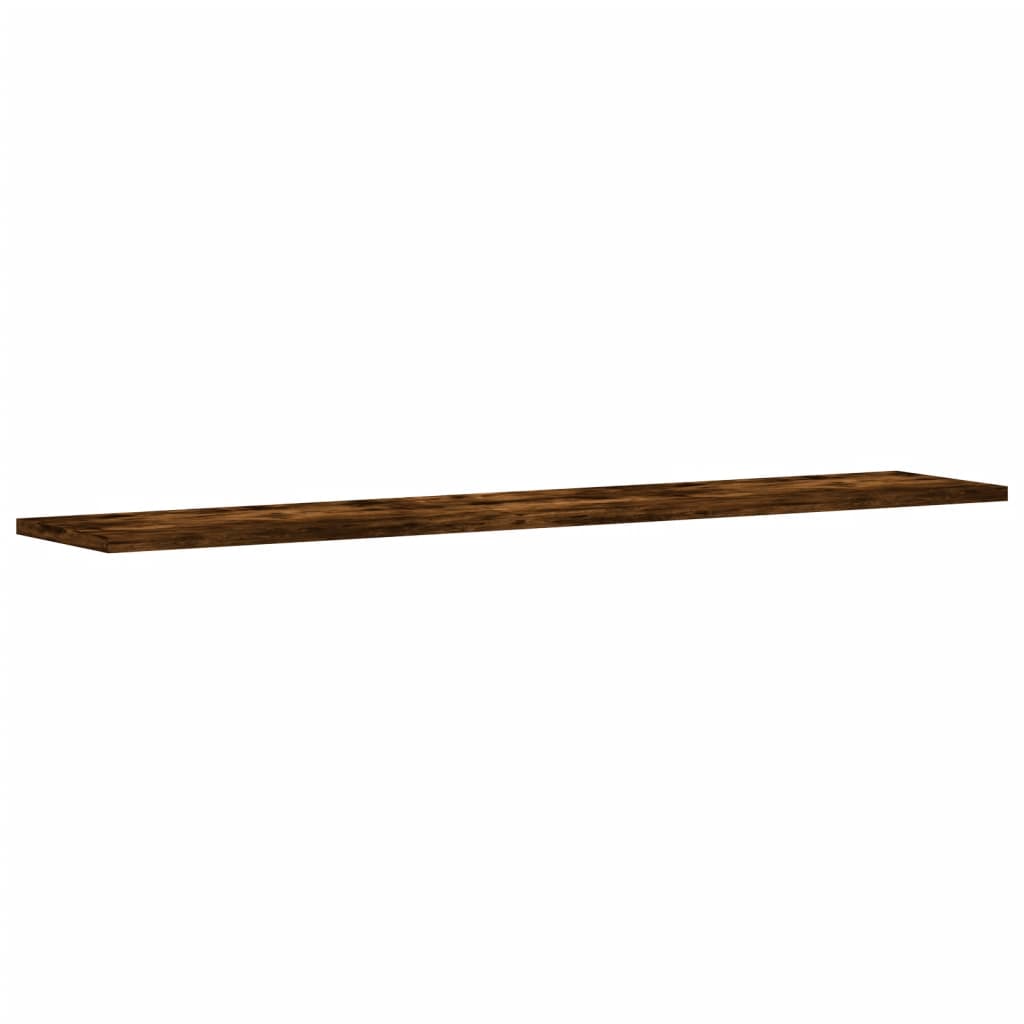 Mensole Parete 4pz Rovere Fumo 100x20x1,5 cm Legno Multistrato