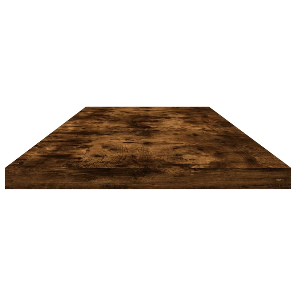 Mensole Parete 4pz Rovere Fumo 100x20x1,5 cm Legno Multistrato