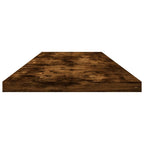 Mensole Parete 4pz Rovere Fumo 100x20x1,5 cm Legno Multistrato