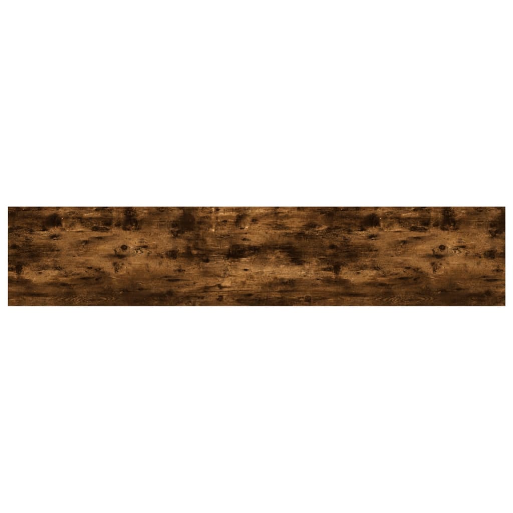 Mensole Parete 4pz Rovere Fumo 100x20x1,5 cm Legno Multistrato