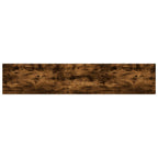 Mensole Parete 4pz Rovere Fumo 100x20x1,5 cm Legno Multistrato