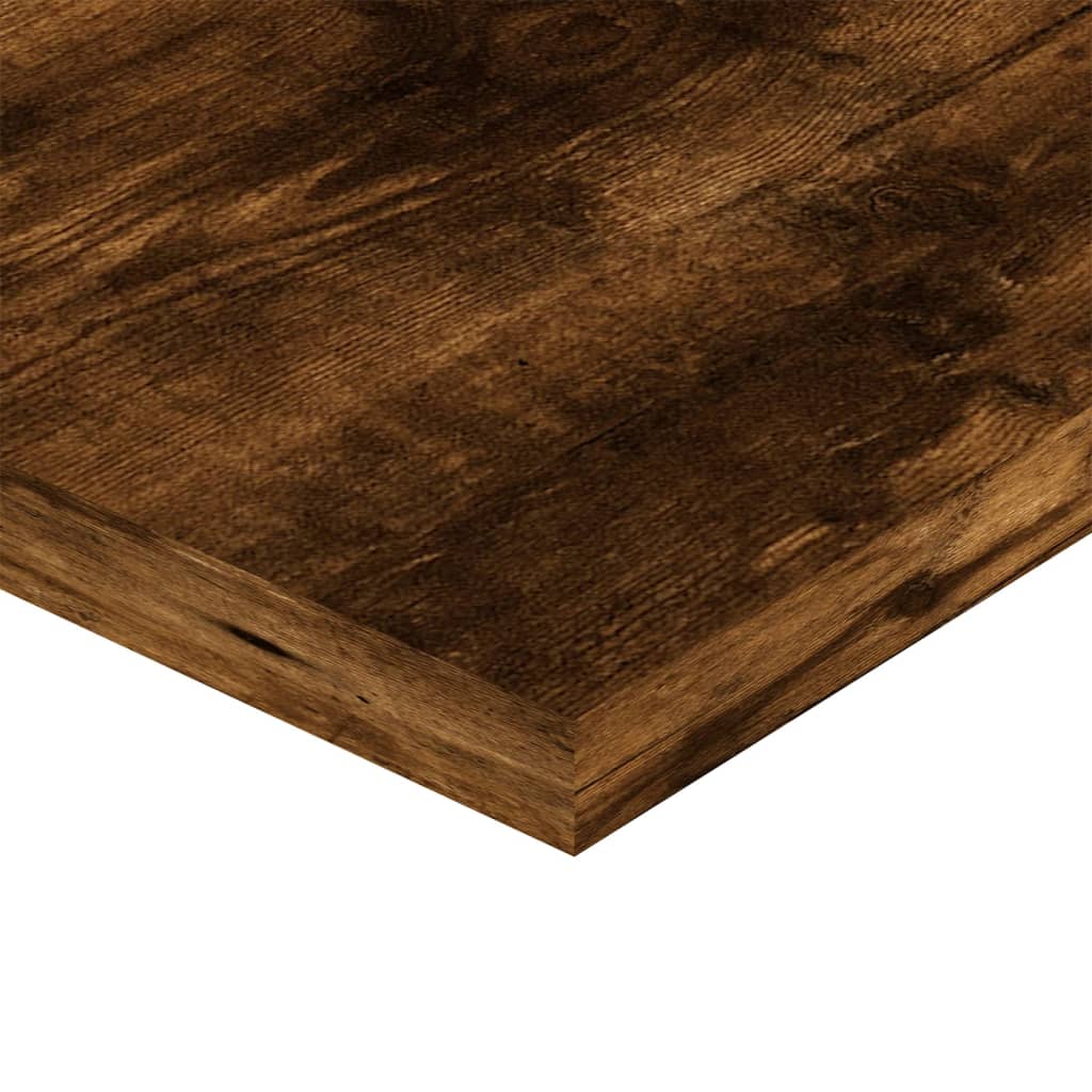 Mensole Parete 4pz Rovere Fumo 100x20x1,5 cm Legno Multistrato