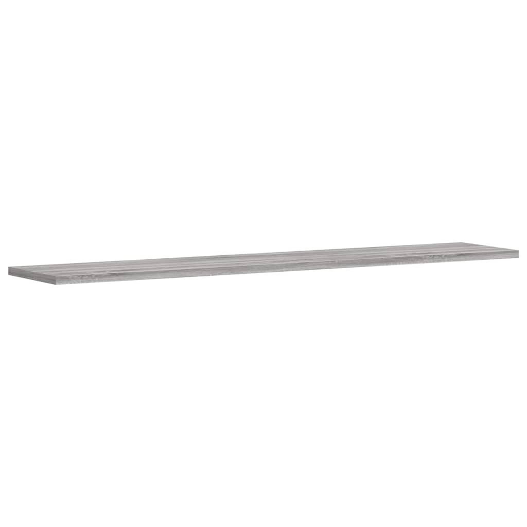 Mensole Parete 4pz Grigio Sonoma 100x20x1,5cm Legno Multistrato
