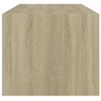 Tavolino da Salotto con Ante in Vetro Rovere Sonoma 102x50x42cm