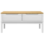 Tavolino FLORO Bianco 99x55,5x45 cm in Legno di Pino