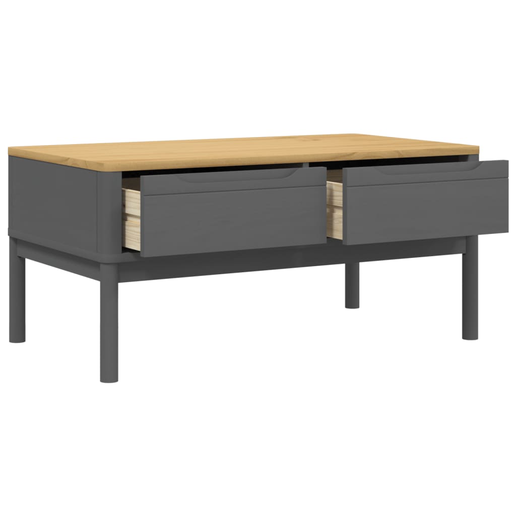 Tavolino FLORO Grigio 99x55,5x45 cm in Legno di Pino
