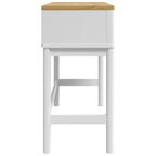 Tavolo Consolle FLORO Bianco 89,5x36,5x73cm Legno Massello Pino
