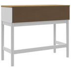 Tavolo Consolle FLORO Bianco 89,5x36,5x73cm Legno Massello Pino