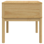 Tavolo per Lampada FLORO 55x55x54 cm Marrone Cera Legno di Pino