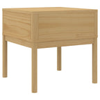 Tavolo per Lampada FLORO 55x55x54 cm Marrone Cera Legno di Pino