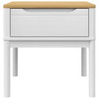 Tavolo per Lampada FLORO Bianco 55x55x54 cm Legno di Pino