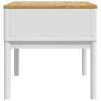 Tavolo per Lampada FLORO Bianco 55x55x54 cm Legno di Pino