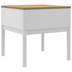 Tavolo per Lampada FLORO Bianco 55x55x54 cm Legno di Pino