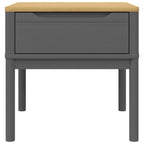 Tavolo per Lampada FLORO Grigio 55x55x54 cm Legno Massello Pino