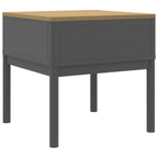 Tavolo per Lampada FLORO Grigio 55x55x54 cm Legno Massello Pino