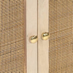 Credenza Nera 55x30x76 cm in Legno Massello di Mango e Ferro