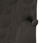 Comodino Nero 40x30x50 cm in Legno Massello di Mango e Ferro