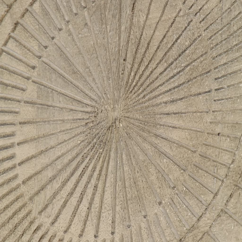 Comodino 40x30x50 cm in Legno Massello di Mango e Ferro